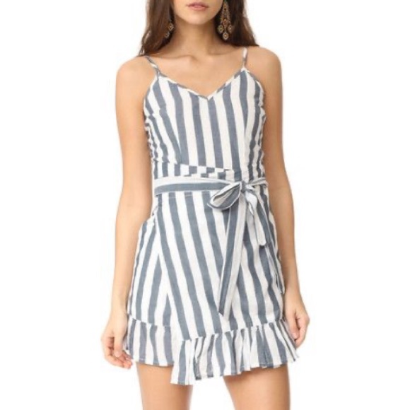 Vetiver Ali Striped Wrap Dress - Picture 3 of 7